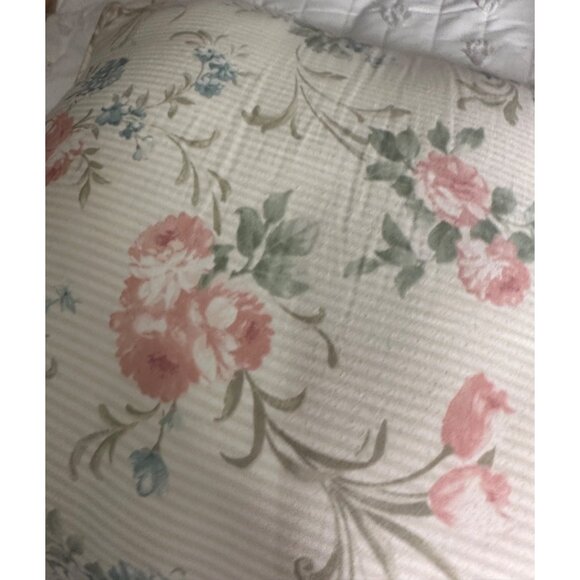 Chris Madden Floral Stripped Weaved Throw Pillow Set French Cottage Chic  Read - Picture 5 of 13